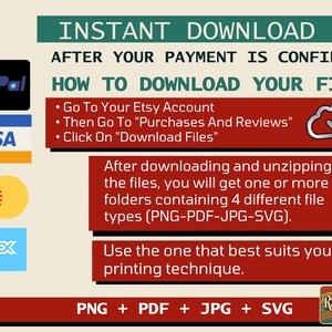 *How To Download Your Files*
Once the purchase is approved, you will have access to download the files.
To access your digital files, go to Your Account > Purchases and reviews and look for the order.
Your digital download is compressed in .ZIP folders to save space and reduce download time.  You must unzip your .ZIP folders before you can use any of the graphic files they contain.