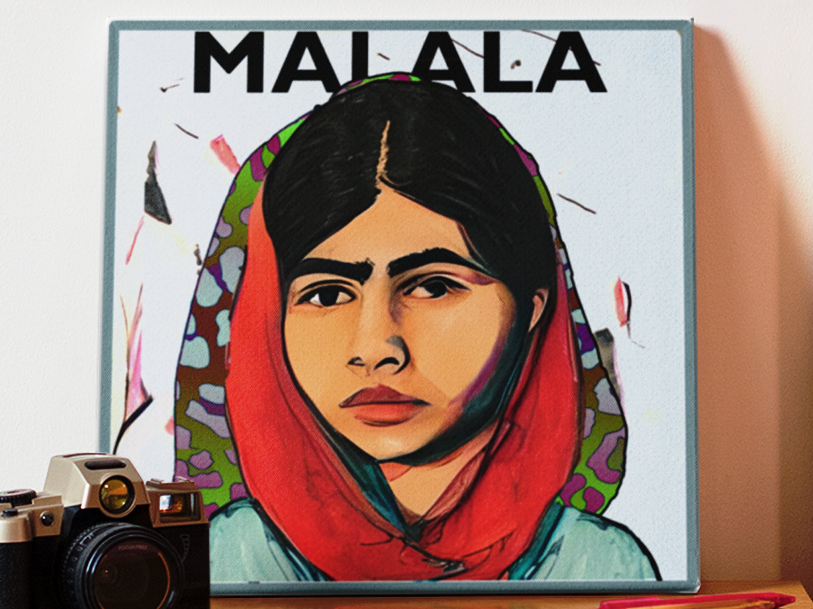 Malala Yousafzai Art Print Inspirational Portrait for A - Etsy