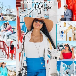 4 Presety LIGHTROOM, Kolekcja Mini Mykonos, Presety mobilne, Presety pulpitu, Filtr zdjęć na Instagramie, Presety podróżnicze dla influencerów blogerów