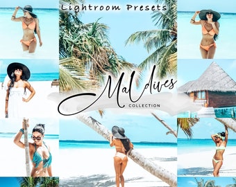 12 LIGHTROOM Presets, Maldives Collection, Travel Presets, Mobile Presets, Desktop Presets, Instagram Photo, Blogger Influencer Photo Preset