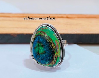 Stunning Bright Multi Colored Monarch Opal Ring* Handmade Jewelry* 925 Sterling Silver Ring* Dainty Ring* Natural Gemstone* Free Shipping