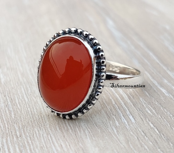 Carnelian Ring 925 Sterling Silver Handmade Ring Beautiful Ring