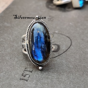 Labradorite Ring* Designer Ring* 925 Sterling Silver Ring* Beautiful Ring* Gemstone Ring* Handmade Ring* Boho Ring* Amazing Ring* Gift her*