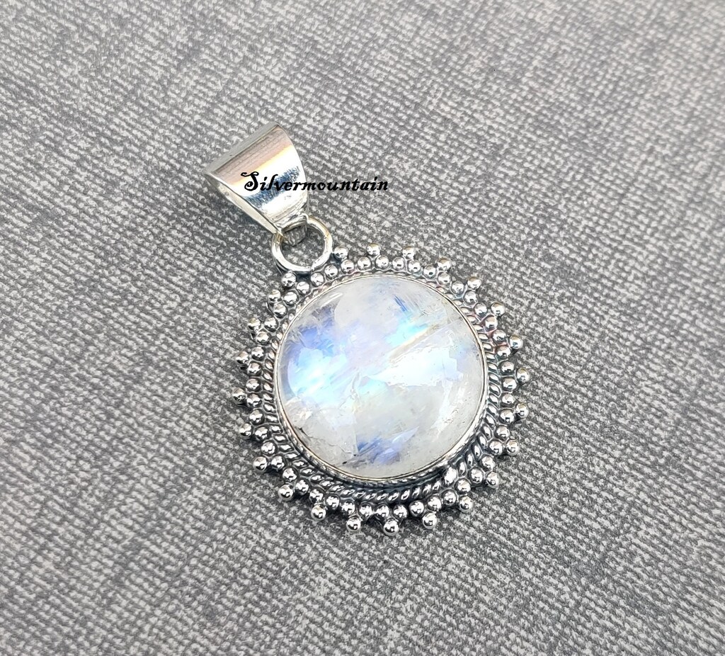 Collana Artigianale In Argento 925 Con Ciondolo In Agata E Lapislazzuli: Gioiello Boho Con Pietre Naturali, Idea Regalo Per Donna