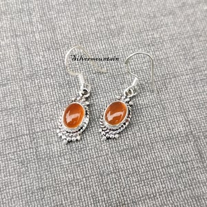 carnelian Gemstone Earring* 925 Sterling Silver Earring* Beautiful Earring* Amazing Earring* Designer Earring* Women Earring* Lovely Earring