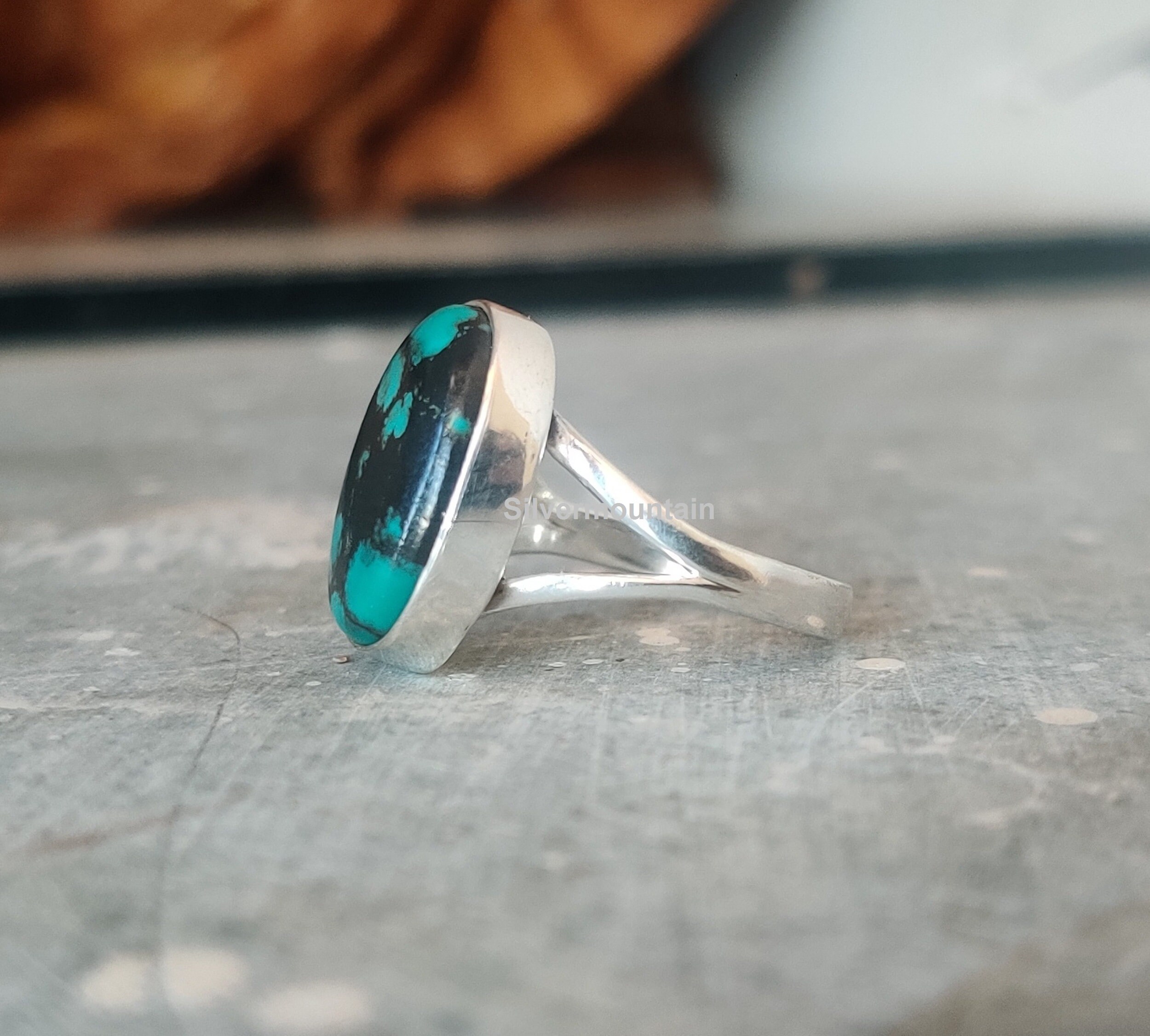 Tibetan Turquoise Gemstone Ring* Beautiful Designer Ring