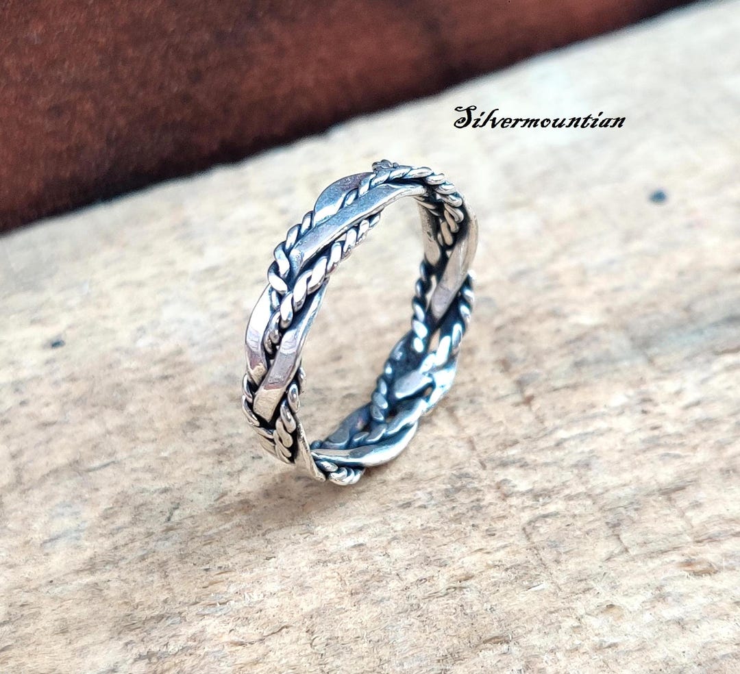Twisted Wire Rings Handmade Sterling Silver Twisted Wire Ring: Women's Rope Band - Etsy