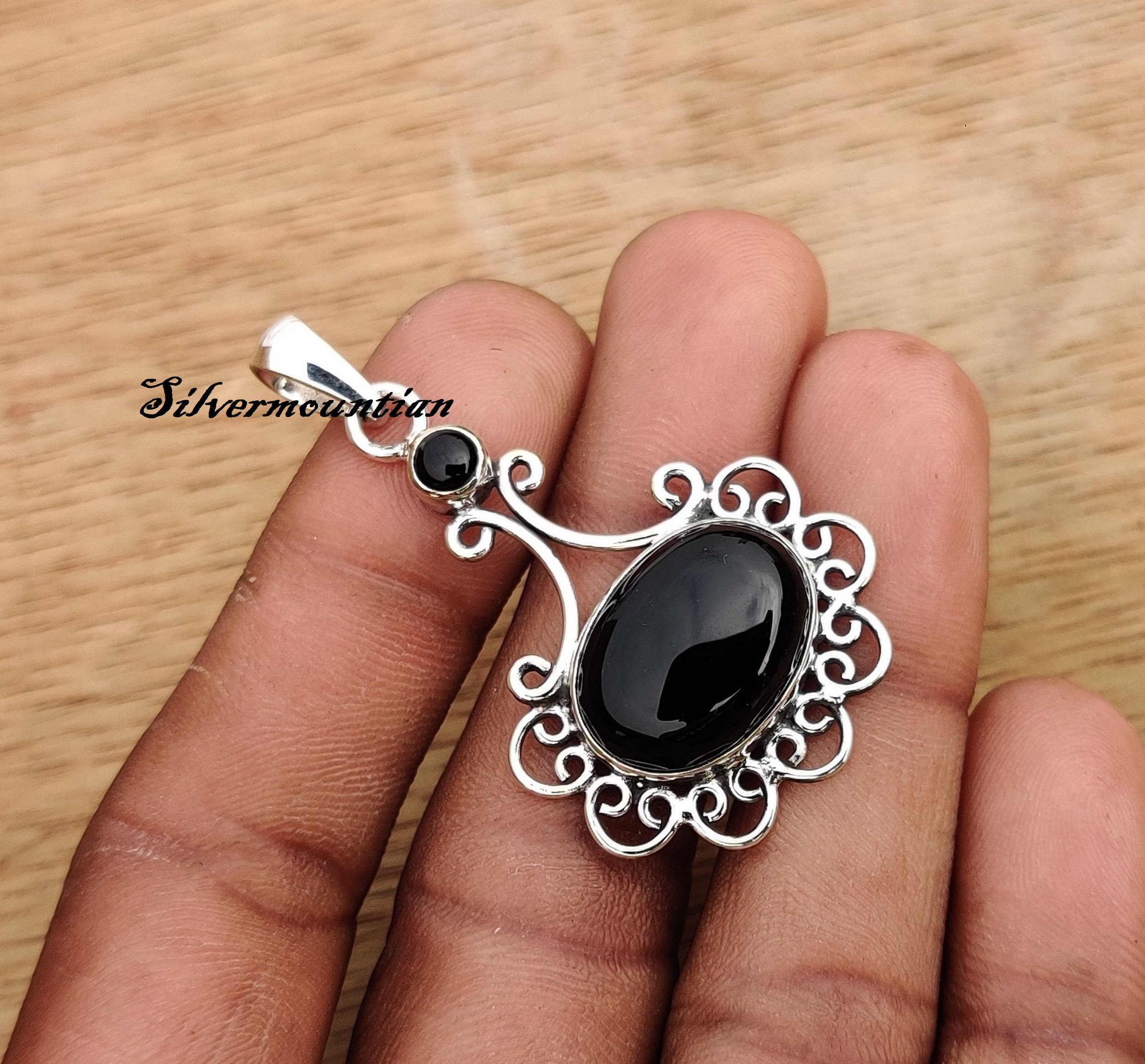 【Hei】onyx mix silver necklace★送料・関税込 Paolo Onyx Pendant Necklace, Sterling Silver | Men's