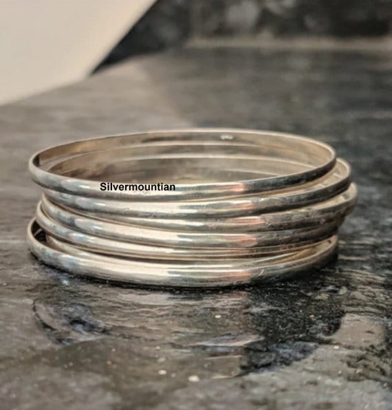 925 Sterling Silver Bangle Simple Design Banglesbeautiful Silver