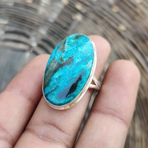 Natürlicher Shattukit Ring* Edelstein Ring* Shattukit Ring* 925 Sterling Silber Ring* Schlichter Bandring* Handgemachter Ring* Geschenkartikel*