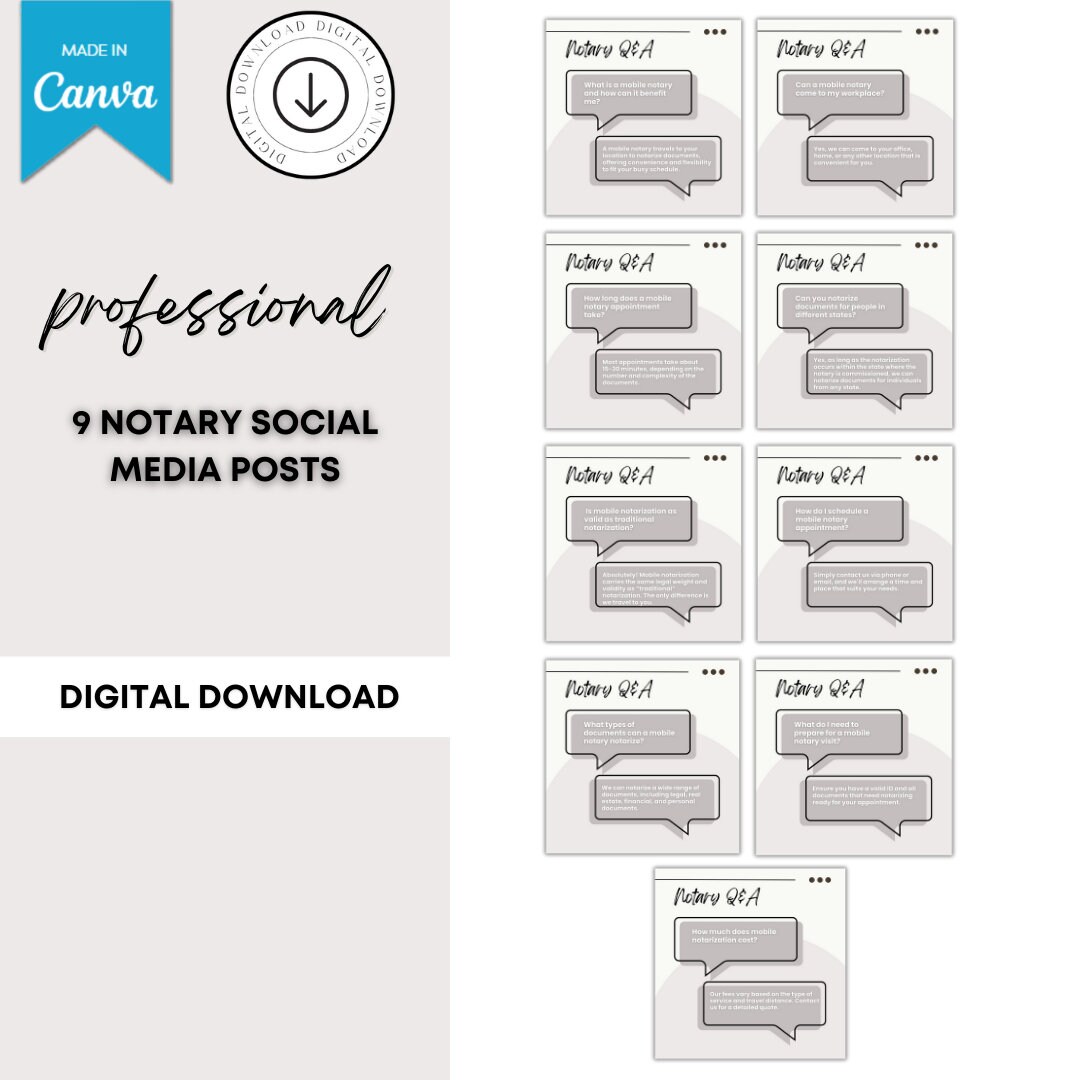 Signing In Posts Notary Social Media Posts | 9 Notary Social Media Posts | Notary ...