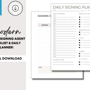 Notary Planner | Signing Agent Planner | Signing Agent Checklist | Notary Checklist | Notary Signing Agent | Notary Organization | Notary