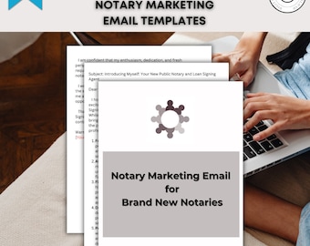 Notary Email Templates | Brand New Notary Email Templates | New Notary Email | Notary Marketing | Signing Agent Marketing