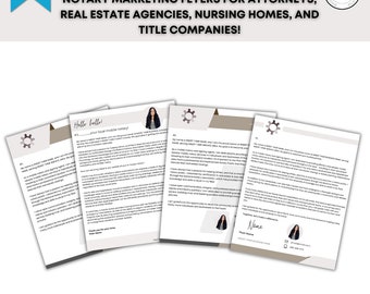 Notary Marketing Kit, Notary Marketing Flyers | Signing Agent Marketing | GNW | Title Company Marketing Letter | Notary Marketing Campaign |