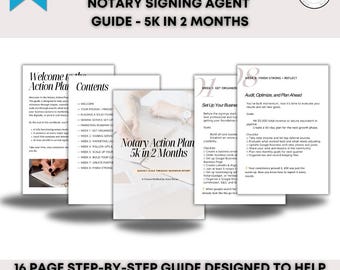Notary Business Plan Workbook | 5K in 2 Months (Digital Download)