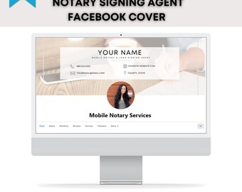 Notary Signing Agent Facebook Banner | Modern FB Cover (Digital Download)