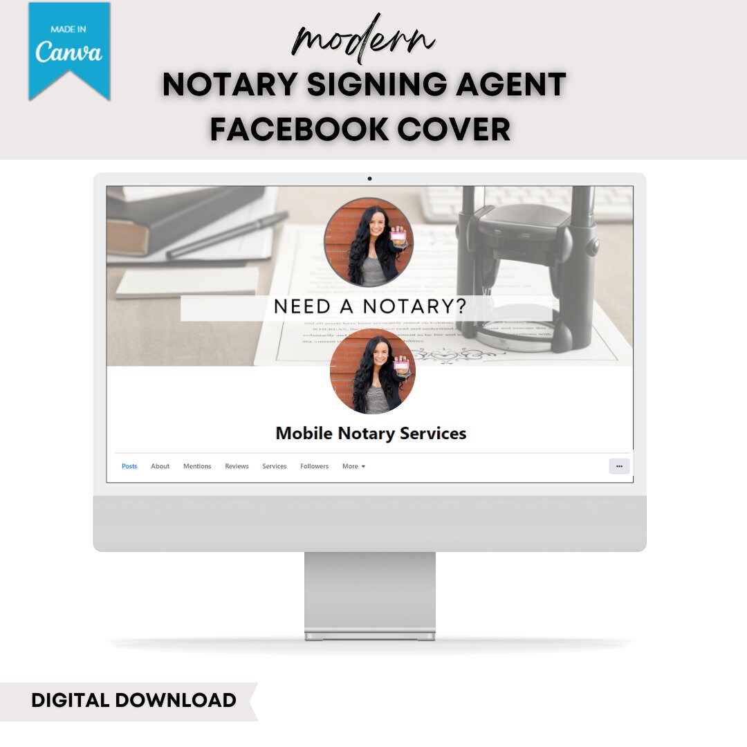Notary Facebook Banner Notary FB Banner Notary Social Etsy