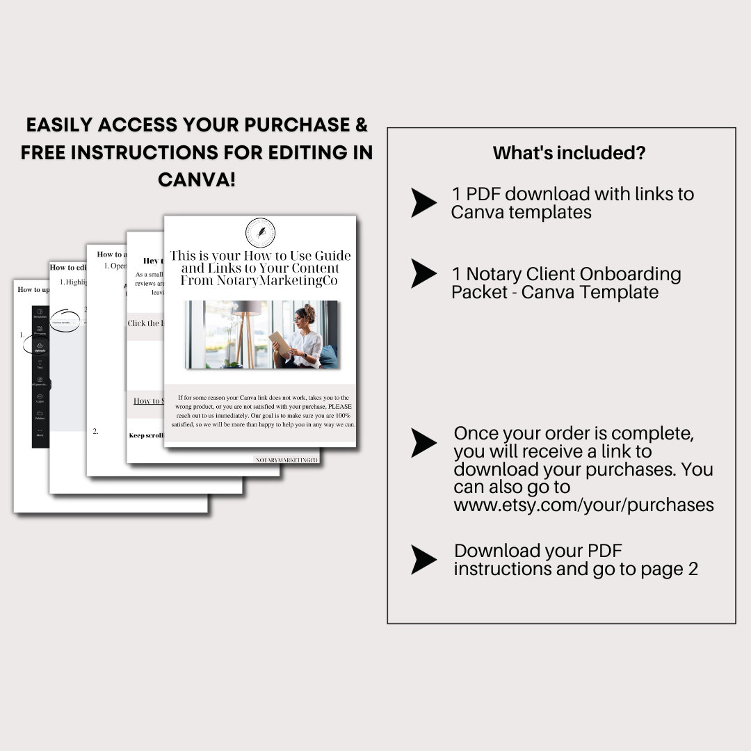 Notary Client Onboarding Packet Notary Hiring Packet Loan Signing