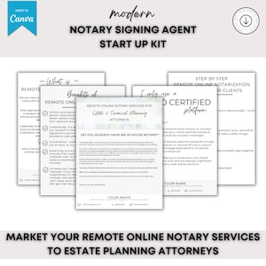 Remote Online Notary Marketing | RON Marketing Flyer | RON Flyer | Notary Marketing | RON Attorney Letter | Remote Online Notary Letter