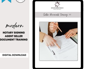Notary Seller Document Training | Signing Agent Training | Notary Training | Signing Agent Marketing | Notary Marketing | Notary Public