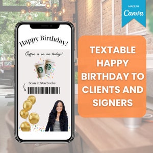 Signing Agent Thank You | Happy Birthday Text | Notary Thank You | Thanks a Latte Text | Coffee Thank You | Go Direct | Notary Marketing