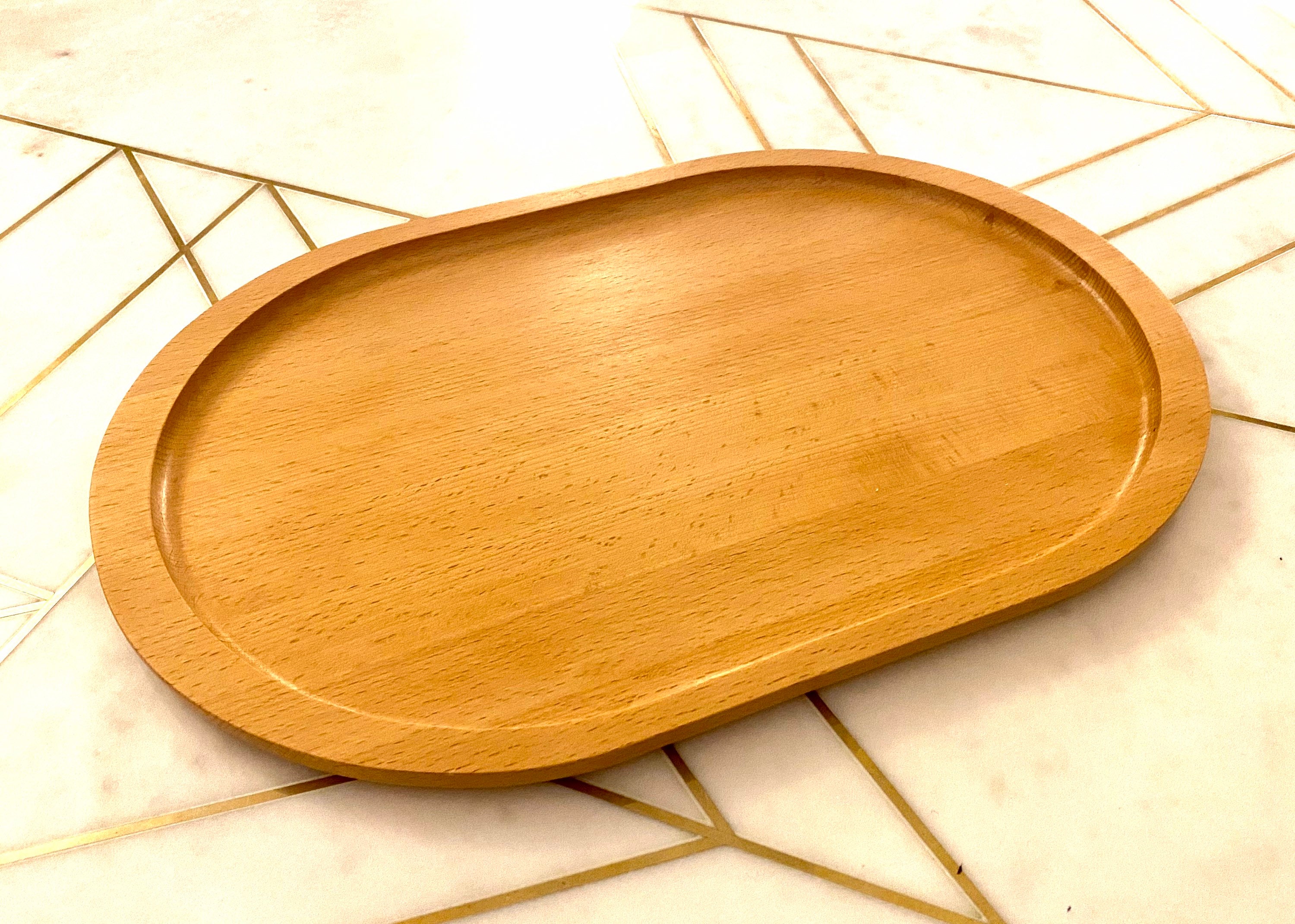 Plateau Bois Ovale Hêtre Massif