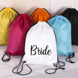 Customized Drawstring Bag | Custom Name Drawstring Bag | Custom Gym Drawstring Bag | Bridal Party Drawstring bag | Gift For Her Wedding Gift