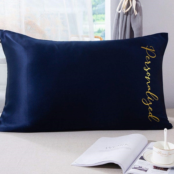 Customized Pillow Case Personalized Pillow Cover Throw Pillow Case Satin Pillow Cover Home Decor Name Pillow Cover