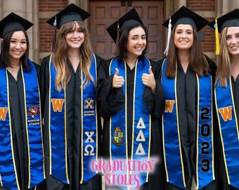 Custom Embroidery Sash Graduation Stoles Personalized Sash Customized Graduation Sash Custom Graduation Sash Custom Sash