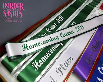 Custom Boarder encaje Sash fiesta de cumpleaños encaje Sash personalizado encaje Sash personalizar Sash dama de honor Sash personalizado novia encaje Sash