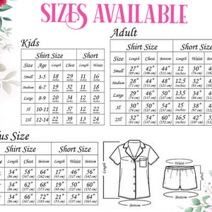 Pode incluir: Tabela de tamanhos para camisas e cal&ccedil;&otilde;es para crian&ccedil;as, adultos e tamanhos grandes. A tabela mostra o tamanho, a idade, o comprimento, o peito, a cintura e a parte inferior em polegadas e cent&iacute;metros.