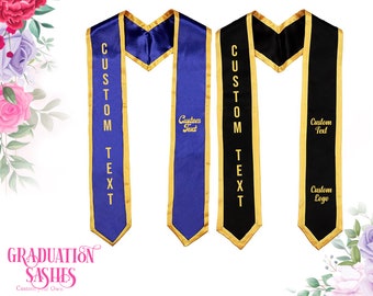 Customized Graduation Sash Custom Graduation Sash Personalized Sash Custom Text Sash Custom Sash Graduation Stoles