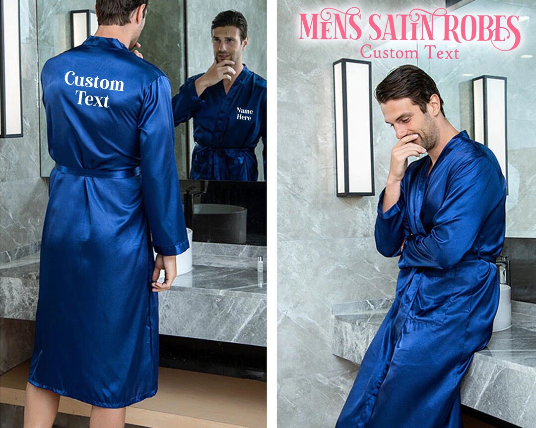 Personalize Satin Mens Robes,custom Gift for Groom,gift Forhim