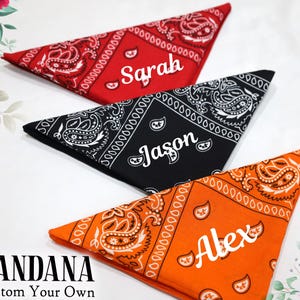 Customized Bandana 100% cotton Scarf Bandana Custom Bandana Red Black White Blue Pink Yellow and more colors face wrap