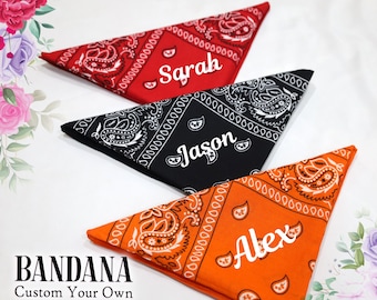 Pañuelo personalizado 100% algodón, pañuelo, pañuelo personalizado, pañuelo facial rojo, negro, blanco, azul, rosa, amarillo y más colores.