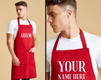 Full-Length Bib Apron Customized Aprons Personalized Aprons Custom Apron Your text Here Apron Chef Aprons Cooking Apron BBQ Apron