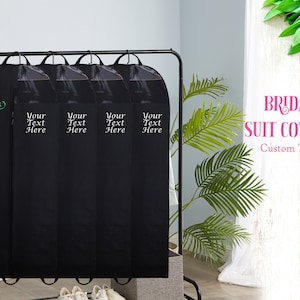 Customized Garment Bag Personalized Suit Cover For Grooms Suit Cover For Bestman Wedding Suit Cover Gift For Groom Gift For Him