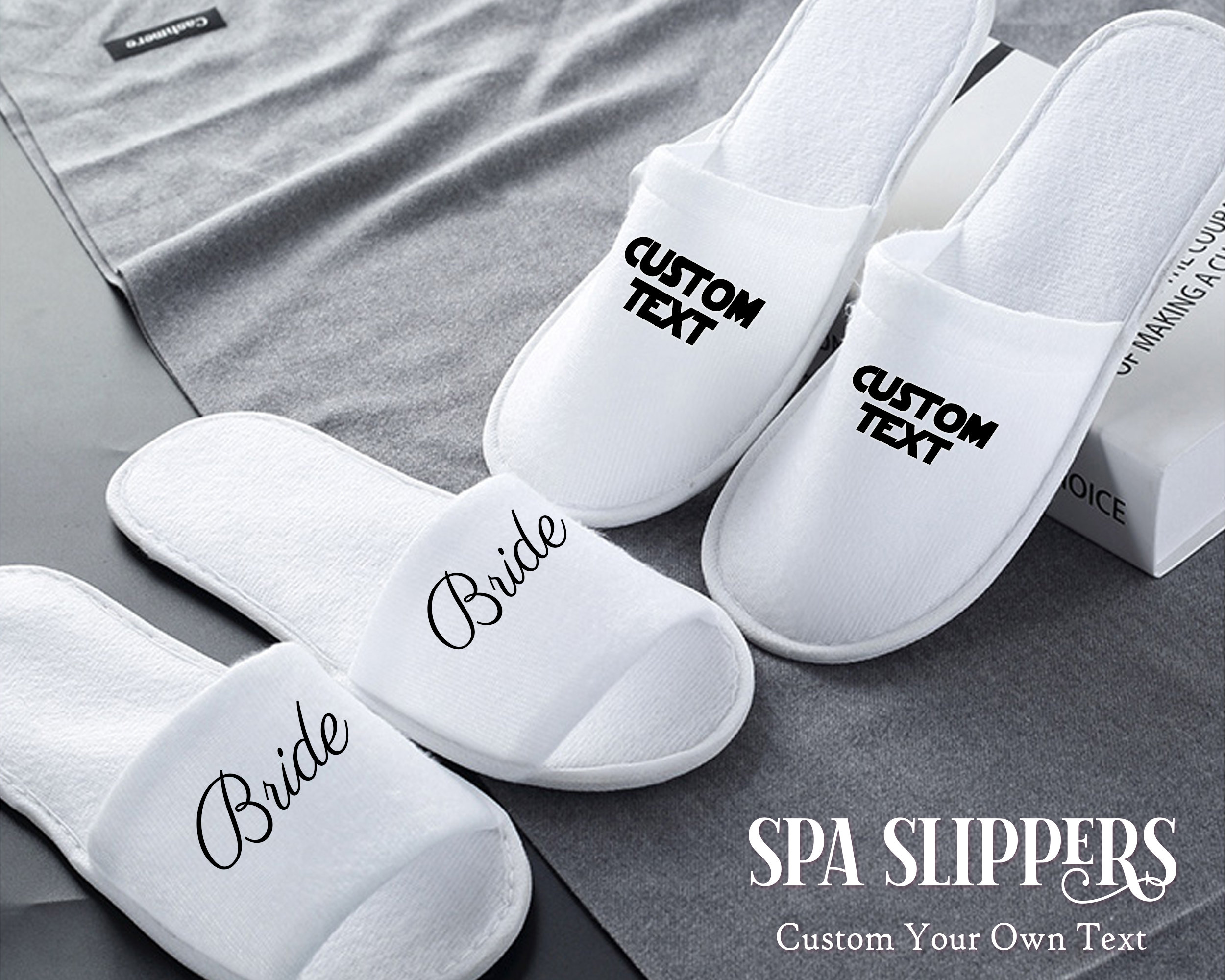 Slippers Customized Spa Slippers - Etsy