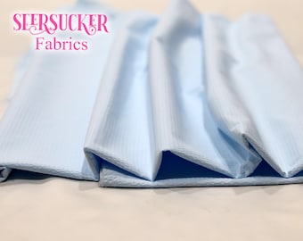 Seersucker Fabric By The Yard Half Yard Many Colors Designer Seersucker Striped Cotton Blend Seersucker