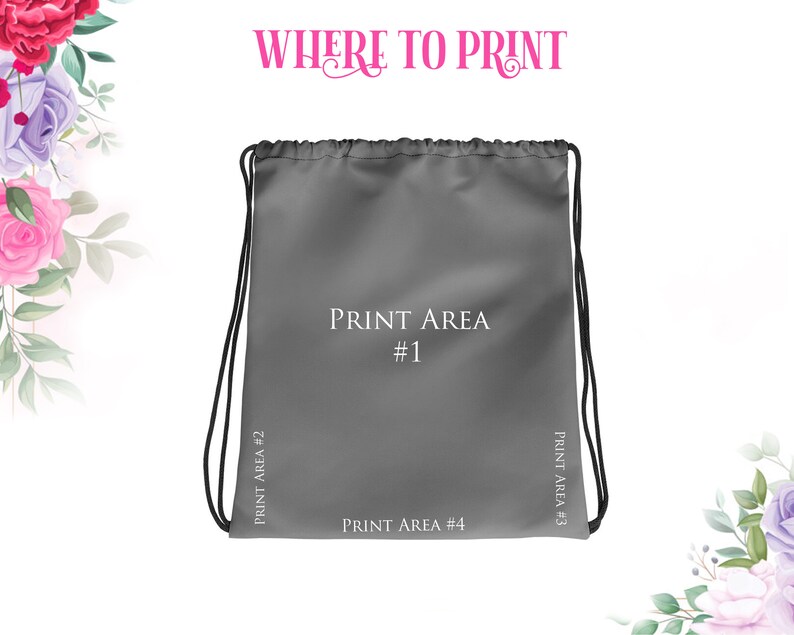 Personalized Name Drawstring Bag Customize Drawstring Custom Gym ...