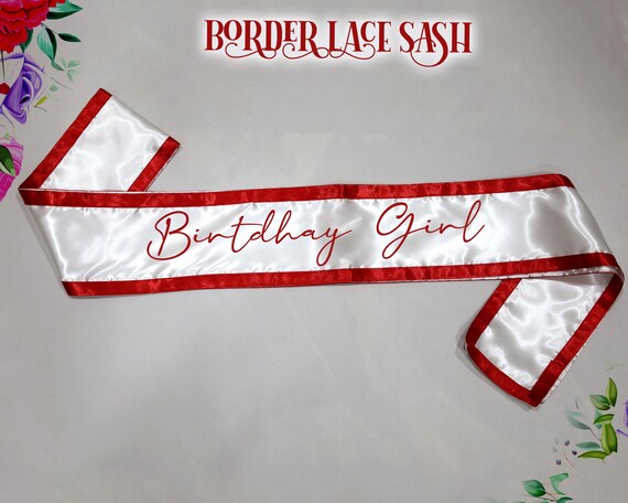 Birthday Girl Schärpe Mit Spitze – Elegante Schärpe Für Das Geburtstagskind