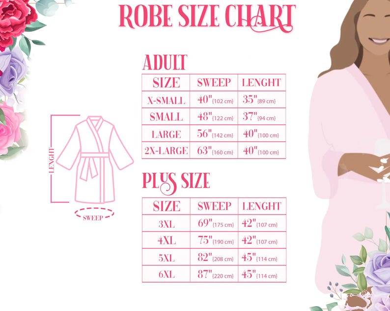 Custom Embroidery Rayon Robe for Plus Size Women | Personalized Name ...
