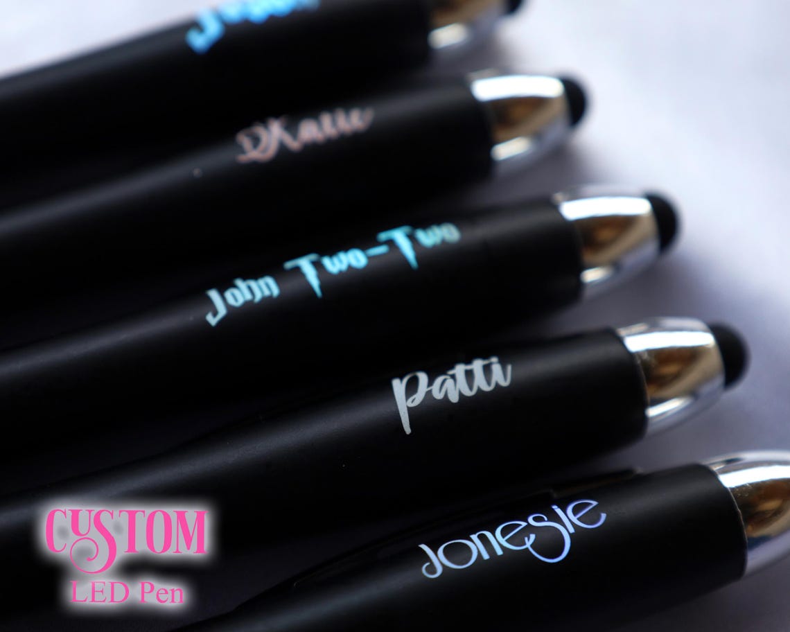 Personalized LED Pen Customized LED Pens With Stylus Custom Name Pens ...