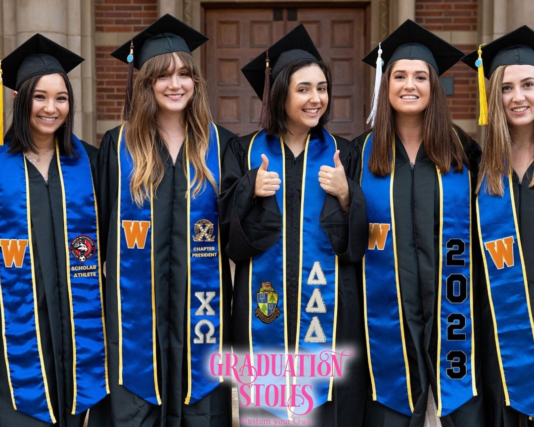 Custom Embroidery Sash Graduation Stoles Personalized Sash Customized