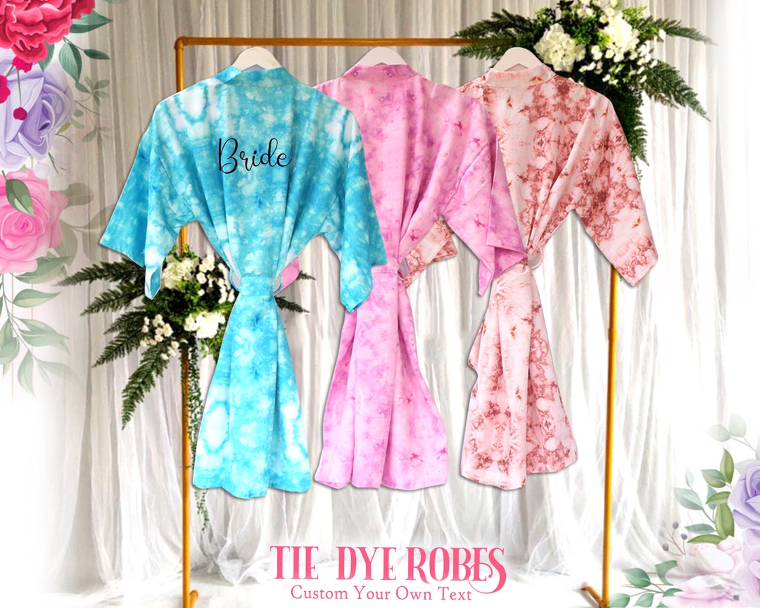 Cotton Tie Dye Robes Personalized Tie Dye Robes Customized Tie Dye