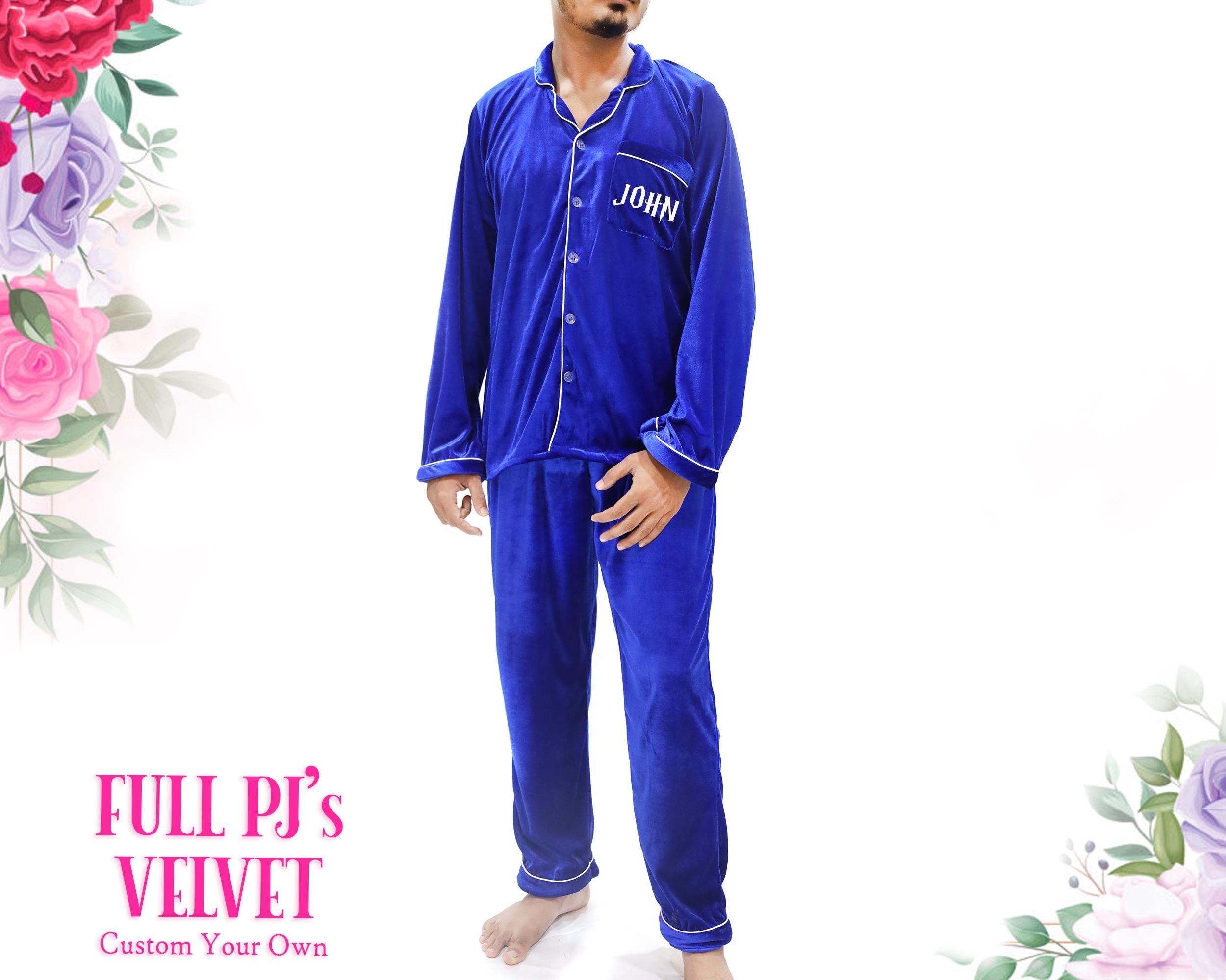 Velvet pyjamas mens shop