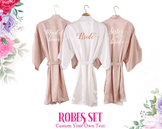 Bridesmaid Robes Bridesmaid Robe Silk Robes Bridal Party Robes