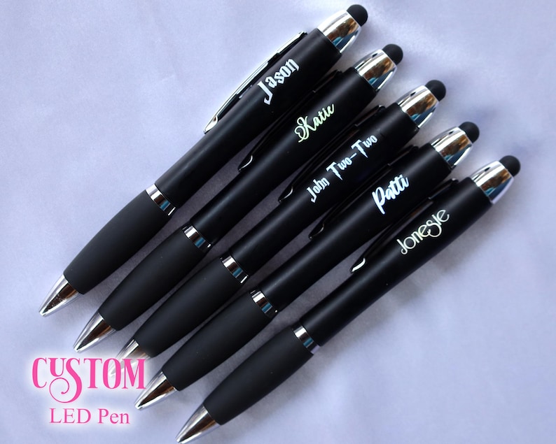 Personalized LED Pen Customized LED Pens With Stylus Custom Name Pens ...