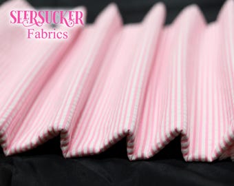 Seersucker Fabric By The Yard Half Yard Many Colors Designer Seersucker Striped Cotton Blend Seersucker