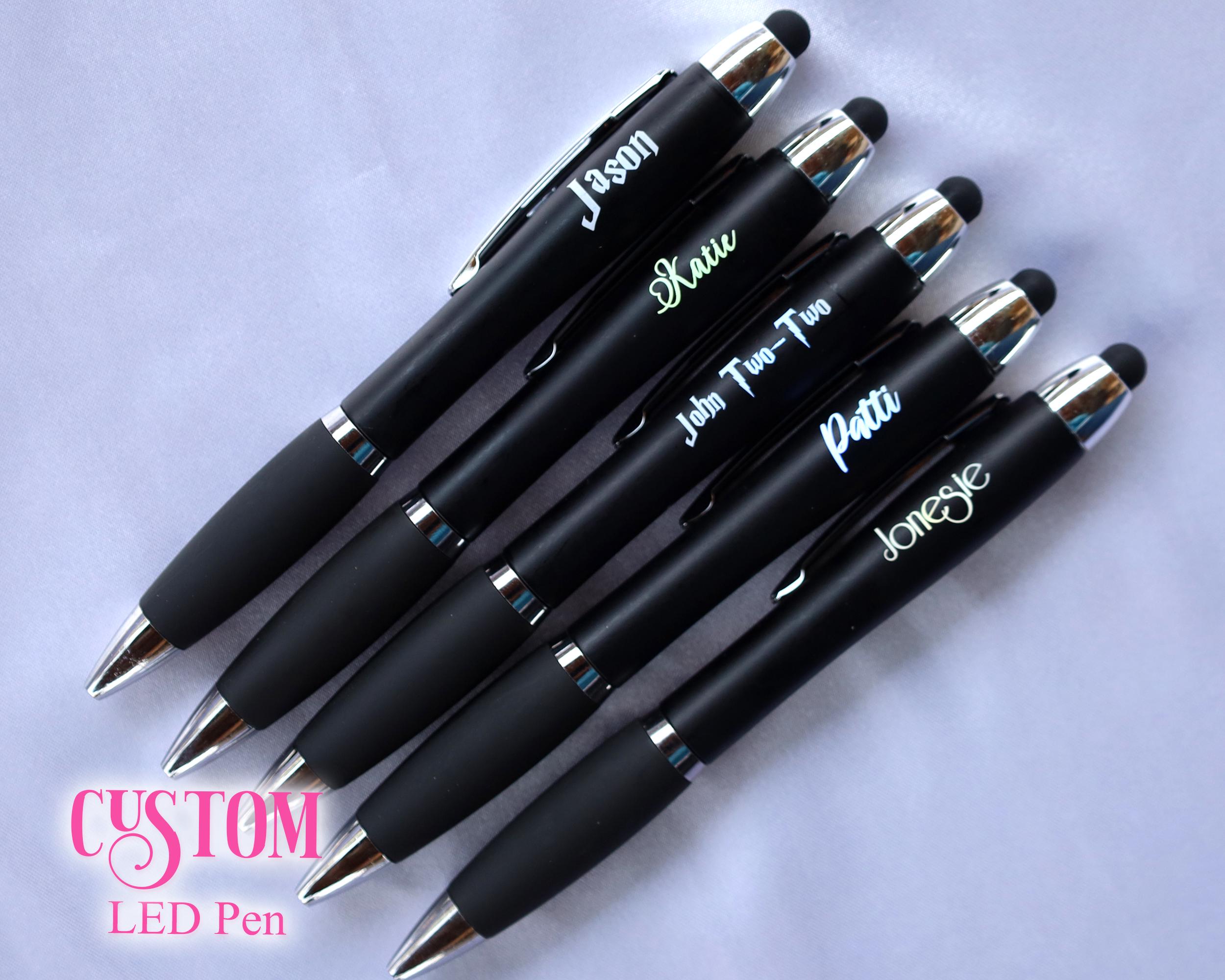 Customized LED Pens Personalized LED Pen With Stylus Custom Name Pens ...